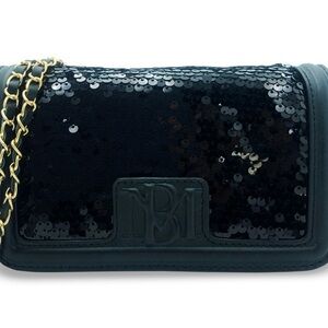 Badgley Mischka Elegant Black Sequin Bag